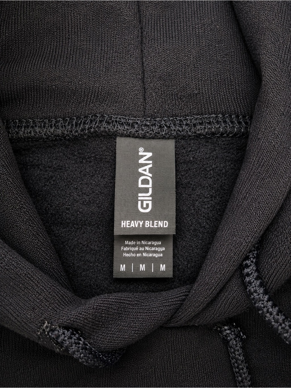 Gildan Heavy Blend Black Graphic Bunny Hoodie Men’s Medium Streetwear - Picture 3 of 3